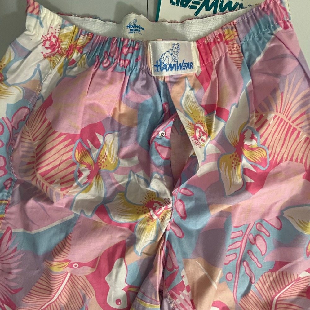 Vintage Hamwear Mens Medium Tropical Toucan Floral Cotton Boxer Shorts NWT USA - Picture 5 of 8